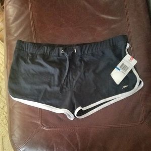 Speedo black/white sport shorts.